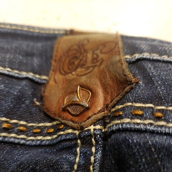 Gridlock womens jeans Size 30 X 33 double back pockets medium wash - Picture 8 of 9